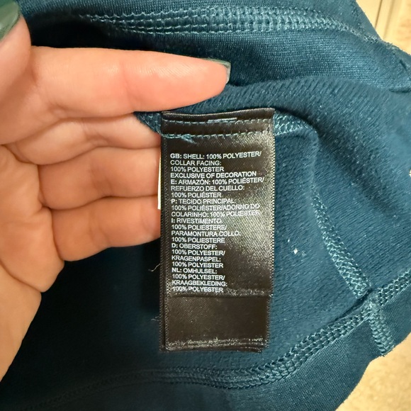 The North Face Men's Deep Teal Zip-Up Sweater - Picture 5 of 5